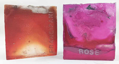 frangipani soap and rose soap